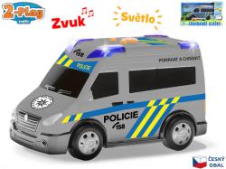 Auto dodávka česká policie CZ design volný chod na baterie Světlo Zvuk