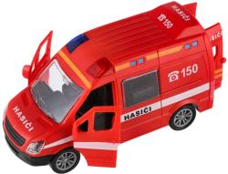 Auto hasiči 12cm dodávka plastová červená na setrvačník