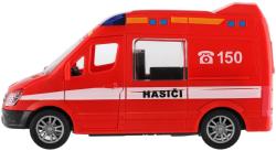Auto hasiči 12cm dodávka plastová červená na setrvačník