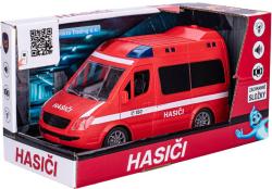 Auto hasiči dodávka na setrvačník na baterie Světlo Zvuk CZ