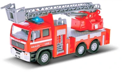 Auto hasiči kovové 14cm zpětný chod na baterie Světlo Zvuk Auto hasiči kovové 14cm zpětný chod na baterie Světlo Zvuk