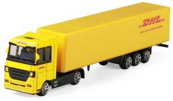 Auto kamion DHL Přeprava zásilek tahač kovový s návěsem volný chod