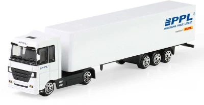 Auto kamion PPL Přeprava zásilek tahač kovový s návěsem volný chod