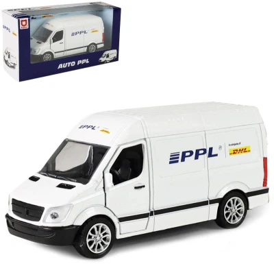 Auto kovová dodávka přepravní společnost PPL zpětný chod Auto kovová dodávka přepravní společnost PPL zpětný chod