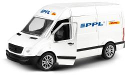 Auto kovová dodávka přepravní společnost PPL zpětný chod