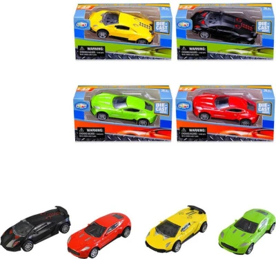 Auto kovové 9cm zpětný chod 1:43 2 druhy 2 barvy v krabici Auto kovové 9cm zpětný chod 1:43 2 druhy 2 barvy v krabici