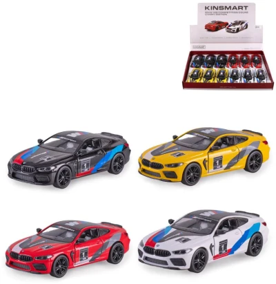 Auto model 1:38 BMW M8 Competition Coupe 13cm PB kov 4 barvy Auto model 1:38 BMW M8 Competition Coupe 13cm PB kov 4 barvy