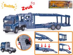 Auto nákladní přepravník aut na setrvačník na baterie Světlo Zvuk kov