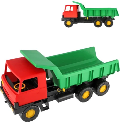 Auto nákladní T815 sklápěčka s korbou na písek 73cm zeleno/červená Auto nákladní T815 sklápěčka s korbou na písek 73cm zeleno/červená