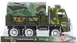 Auto nákladní vojenské 23cm s plachtou na setrvačník plast Auto nákladní vojenské 23cm s plachtou na setrvačník plast