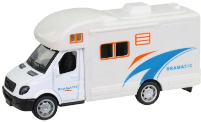 Auto obytné kovové 11cm zpětný chod karavan v krabici 3 barvy