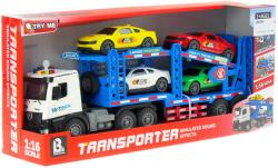 Auto odtahová služba set odtahovka se 4 vozidly na baterie Světlo Zvuk