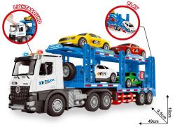 Auto odtahová služba set odtahovka se 4 vozidly na baterie Světlo Zvuk