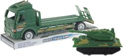Auto odtahová služba vojenský set transportér s tankem na setrvačník plast Auto odtahová služba vojenský set transportér s tankem na setrvačník plast