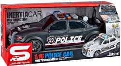 Auto policejní 25cm černé sportovní na baterie Světlo Zvuk plast