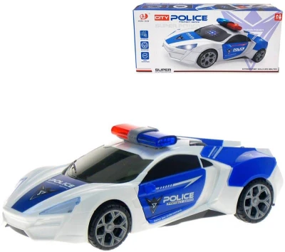 Auto policejní 360 rotace narážecí policie na baterie Světlo Zvuk Auto policejní 360 rotace narážecí policie na baterie Světlo Zvuk