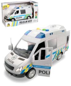 Auto policejní dodávka reálné hlášení na baterie CZ Světlo Zvuk Auto policejní dodávka reálné hlášení na baterie CZ Světlo Zvuk
