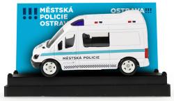Auto policejní kovová dodávka volný chod městská policie Ostrava
