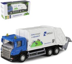 Auto popeláři zpětný chod svoz komunálního odpadu s kontejnerem kov