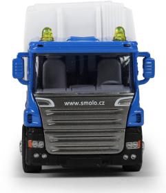 Auto popeláři zpětný chod svoz komunálního odpadu s kontejnerem kov