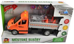 Auto pracovní set s dopravními značkami na setrvačník na baterie Světlo Zvuk