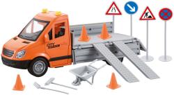 Auto pracovní set s dopravními značkami na setrvačník na baterie Světlo Zvuk