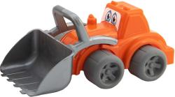 Auto pracovní veselé 13cm stavební stroje s očima set 2ks v síťce plast