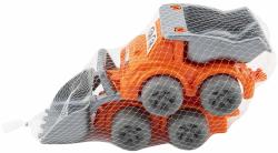 Auto pracovní veselé 13cm stavební stroje s očima set 2ks v síťce plast