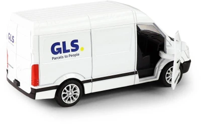 Auto přeprava zásilek GLS 12cm kovová dodávka zpětný chod