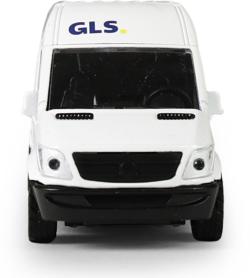 Auto přeprava zásilek GLS 12cm kovová dodávka zpětný chod
