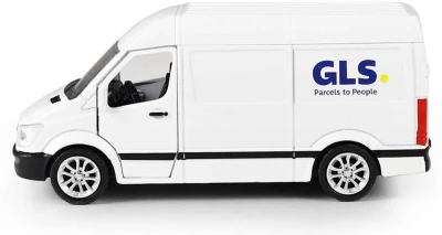 Auto přeprava zásilek GLS 12cm kovová dodávka zpětný chod