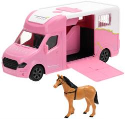 Auto přepravní kovové 20cm set s koněm na baterie Světlo Zvuk Auto přepravní kovové 20cm set s koněm na baterie Světlo Zvuk