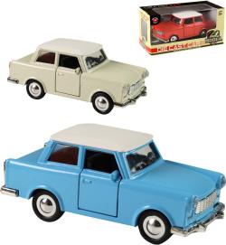 Auto retro kovové Trabant na setrvačník 3 barvy Auto retro kovové Trabant na setrvačník 3 barvy