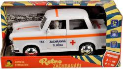 Auto retro záchranná služba na setrvačník na baterie Světlo Zvuk plast