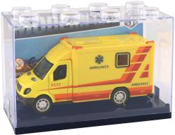 Auto sanitka kovová žlutá ambulance zpětný chod v plastovém boxu