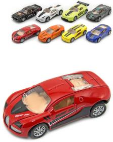 Auto sportovní 8cm model kovový na zpětné natažení různé druhy