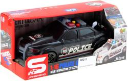 Auto sportovní policejní černé na setrvačník policie na baterie Světlo Zvuk