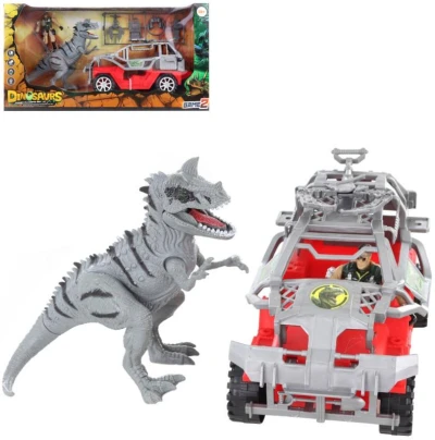 Auto terénní herní set dinosaurus s figurkou a doplňky plast Auto terénní herní set dinosaurus s figurkou a doplňky plast
