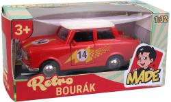 Auto Trabant kovový 12cm červený retro bourák 1:32 v krabici