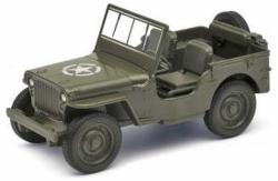Auto vojenské kovové Jeep Willys MB 11cm zpětný chod Auto vojenské kovové Jeep Willys MB 11cm zpětný chod