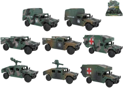 Auto vojenské terénní Mission Control na setrvačník 4 druhy 2 barvy Auto vojenské terénní Mission Control na setrvačník 4 druhy 2 barvy