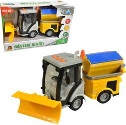 Auto vůz odklízecí na sníh 25cm na setrvačník na baterie Světlo Zvuk Auto vůz odklízecí na sníh 25cm na setrvačník na baterie Světlo Zvuk