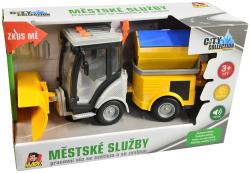 Auto vůz odklízecí na sníh 25cm na setrvačník na baterie Světlo Zvuk