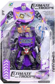 Auto závodní/bojový robot s transformací 2v1 transrobot s přeměnou 2 barvy