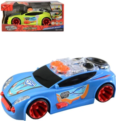 Auto závodní na baterie 23cm vibrující reproduktory 2 barvy Světlo Zvuk Auto závodní na baterie 23cm vibrující reproduktory 2 barvy Světlo Zvuk