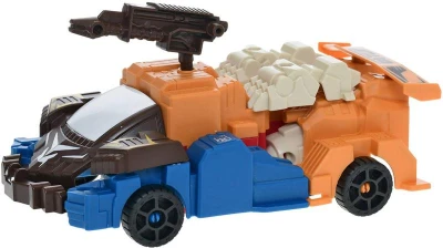 Auto závodní/robot Deformation Warrior transrobot set 2ks s doplňky 3 barvy