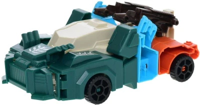 Auto závodní/robot Deformation Warrior transrobot set 2ks s doplňky 3 barvy