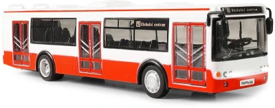Autobus hlásí zastávky MHD Červený zpětný chod na baterie Světlo Zvuk CZ