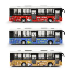 Autobus kovový otvírací dveře 3 barvy na výběr