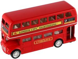 Autobus Londýn červený kovový patrový doubledecker zpětný chod